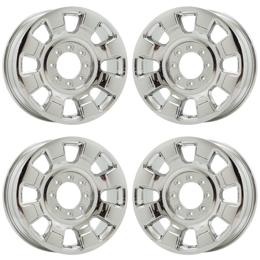 20" Ford F250 F350 SRW Bright Chrome wheels rims Factory OEM set 10552 EXCHANGE