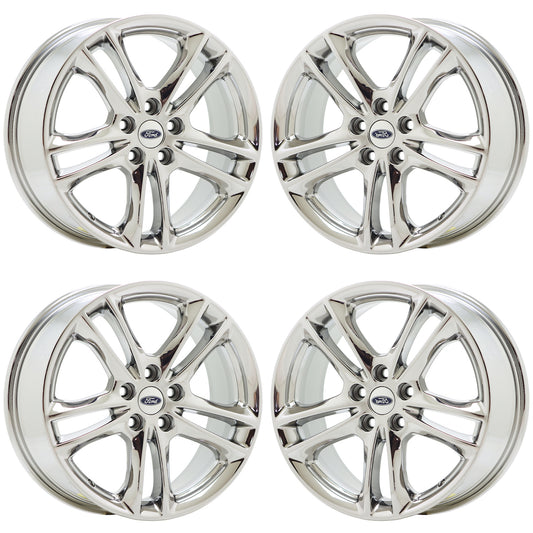 17" Ford Fusion Bright Chrome wheels rims Factory OEM set 3984