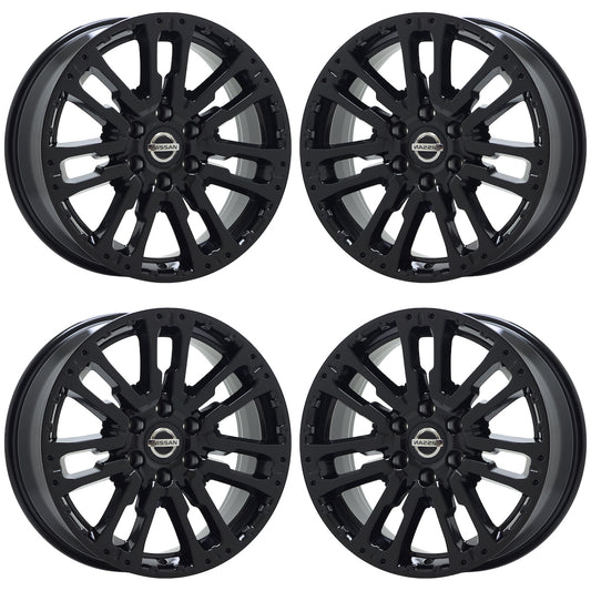 20" Nissan Titan Gloss Black wheels rims Factory OEM set 62754