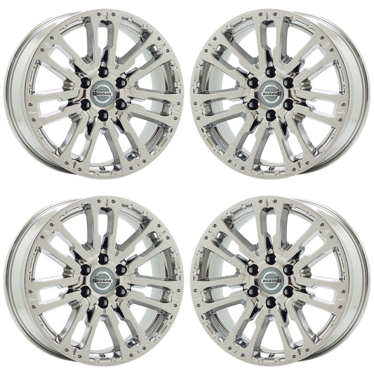 20" Nissan Titan Bright Chrome wheels rims Factory OEM set 62754 EXCHANGE