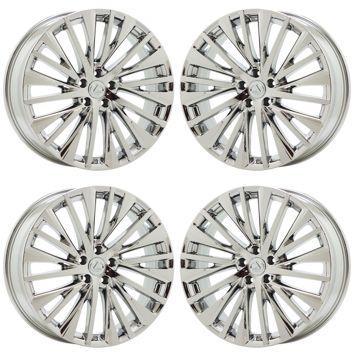 21" Lexus RX350 RX350h Bright Chrome wheels rims Factory OEM set 74422 EXCHANGE