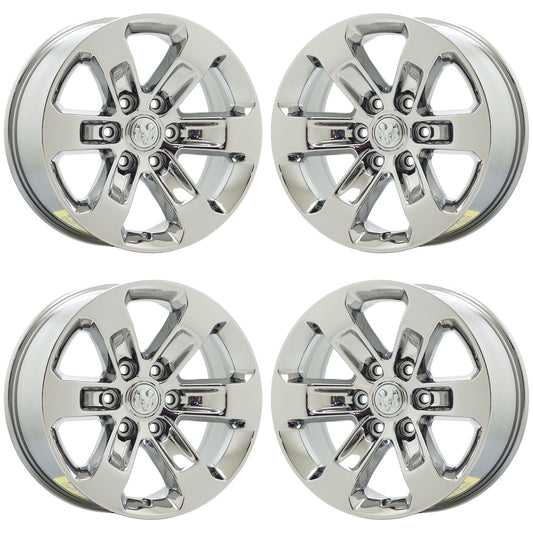 18" Dodge Ram 1500 Truck Bright Chrome wheels rims Factory OEM set 2672 EXCHANGE
