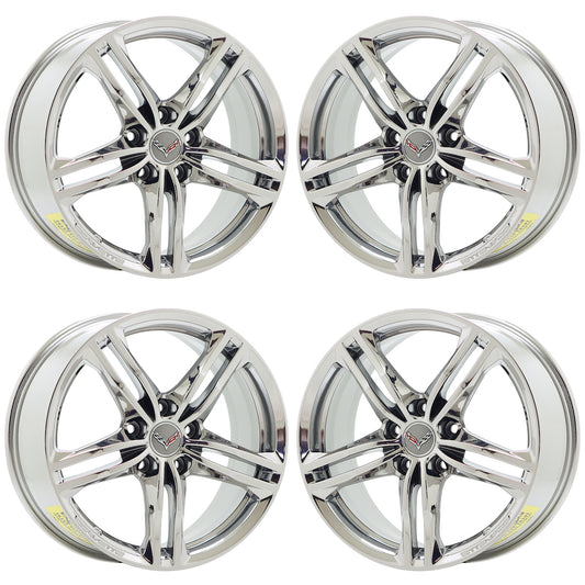 18" Chevrolet Corvette Bright Chrome wheels rims Factory OEM set 5729 EXCHANGE