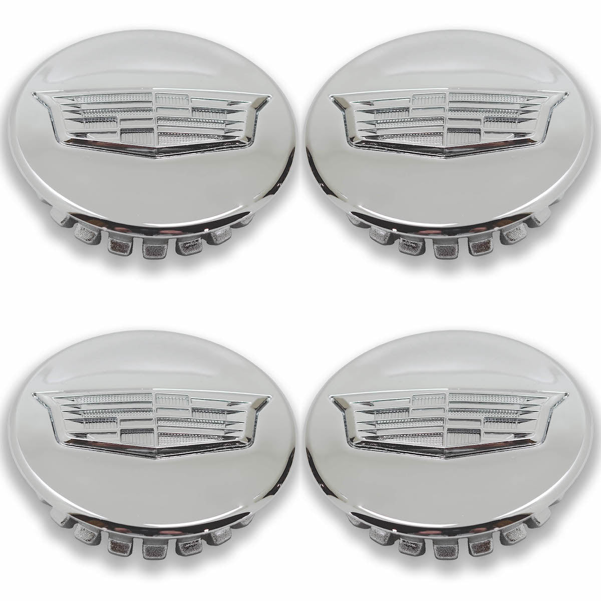 2 5/8" Cadillac ATS, CT4, CT5, CTS, XT5, XT6 Chrome Center Cap #23212548 set