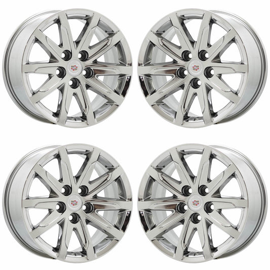 17" Cadillac CTS Sedan Bright Chrome wheels rims Factory OEM GM set 4712
