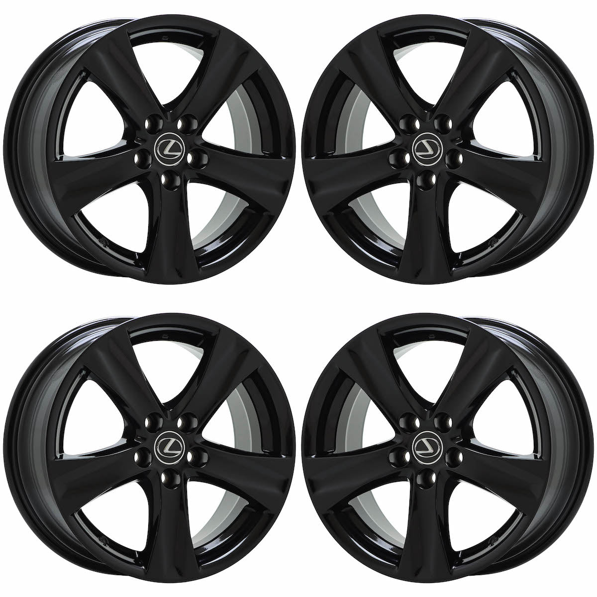 18x8" 18x8.5" Lexus IS250 IS350 Gloss Black wheels rims OEM 74238 74239 EXCHANGE