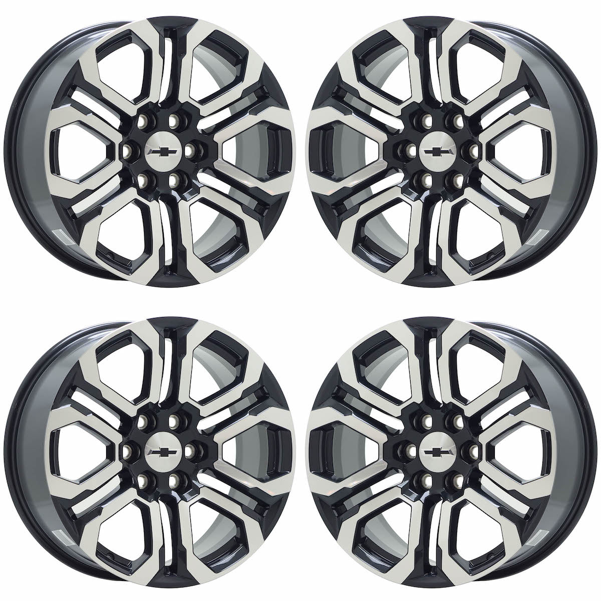20" Chevrolet Colorado Truck Machined Black wheels rims Factory OEM set 95780