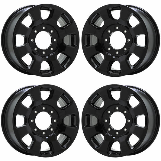18" Ford F250 F350 SRW Gloss Black wheels rims Factory OEM set 10481