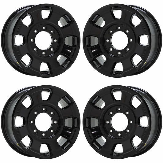 18" Ford F250 F350 SRW Gloss Black wheels rims Factory OEM set 10482 EXCHANGE