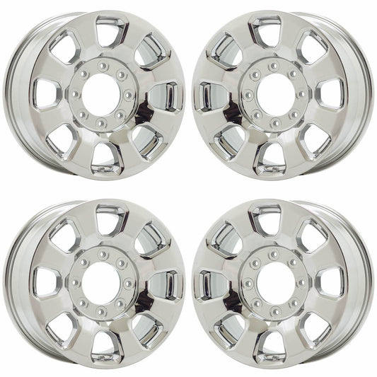 18" Ford F250 F350 SRW Bright Chrome wheels rims Factory OEM set 10481 EXCHANGE