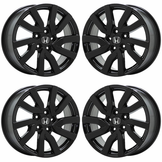 18" Honda Pilot Gloss Black wheels rims Factory OEM set 63148 EXCHANGE