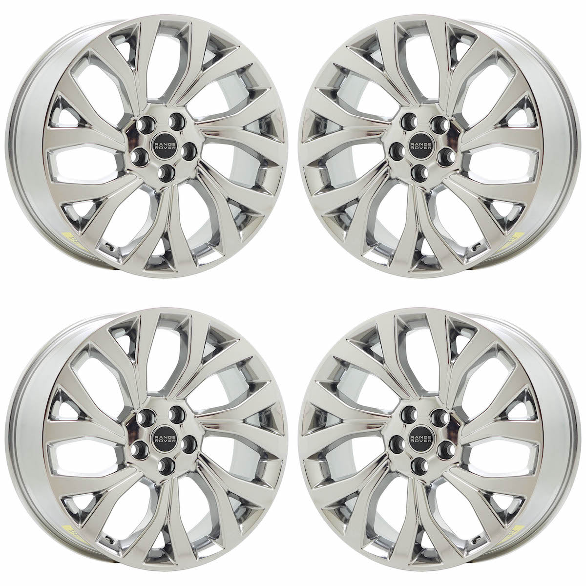 21" Range Rover HSE Bright Chrome wheels rims Factory OEM set 72322 72323