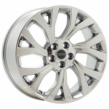 21" Range Rover HSE Bright Chrome wheels rims Factory OEM set 72322 72323