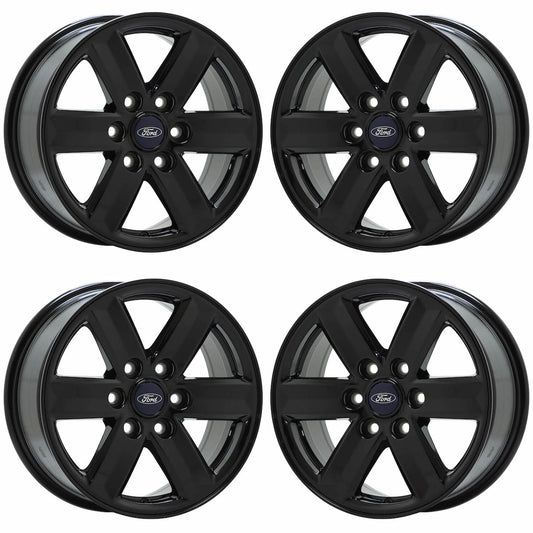 17" Ford F150 Truck Gloss Black wheels rims Factory OEM set 4 10339