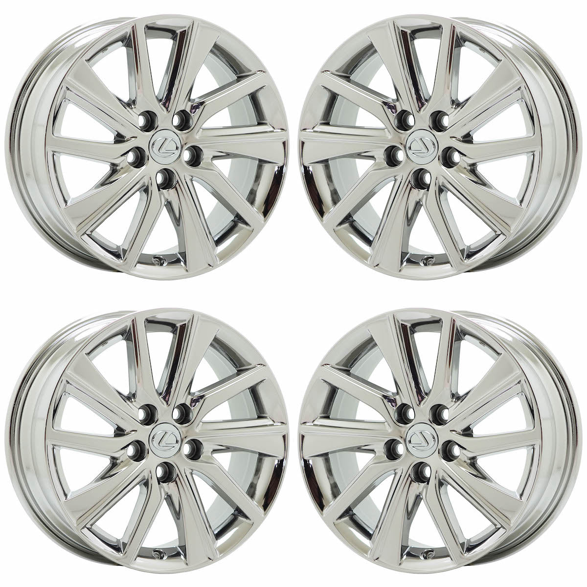 17" Lexus ES300 ES350 Bright Chrome wheels rims Factory OEM set 4 74333 EXCHANGE