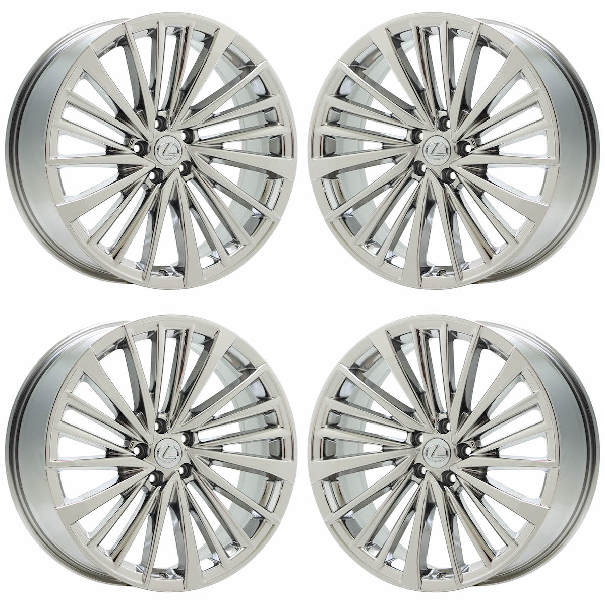 21" Lexus RX350 RX350H Bright Chrome wheels rims Factory OEM set LG111 EXCHANGE