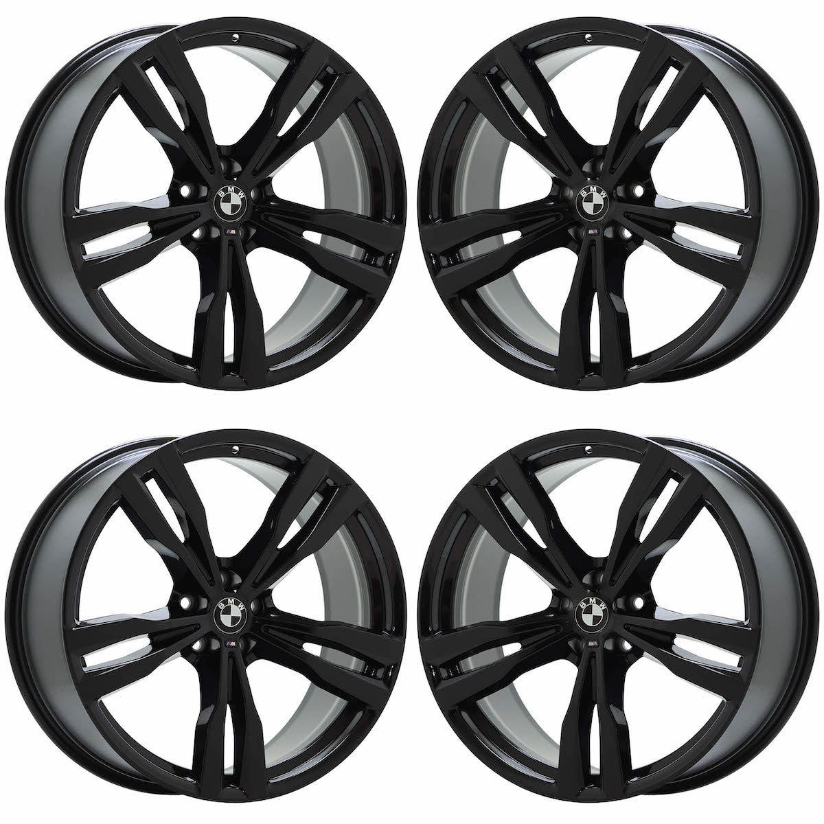 21" BMW X7 Gloss Black wheels rims Factory OEM set 86531