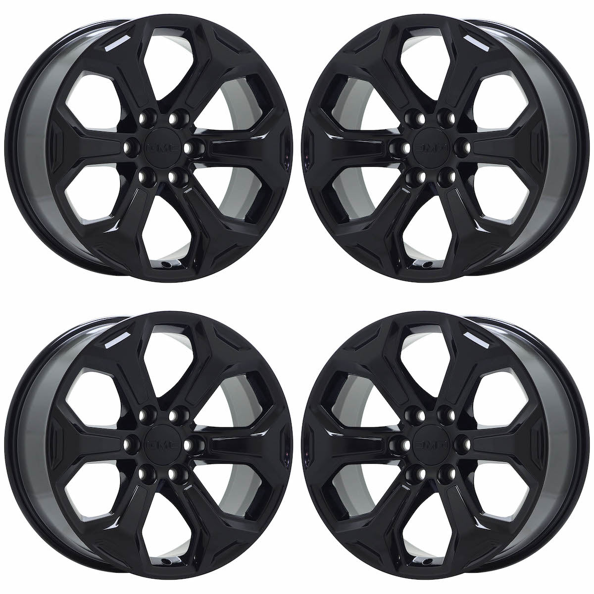 20" GMC Sierra Yukon 1500 Truck Gloss Black wheels rims OEM set 4 at4 EXCHANGE