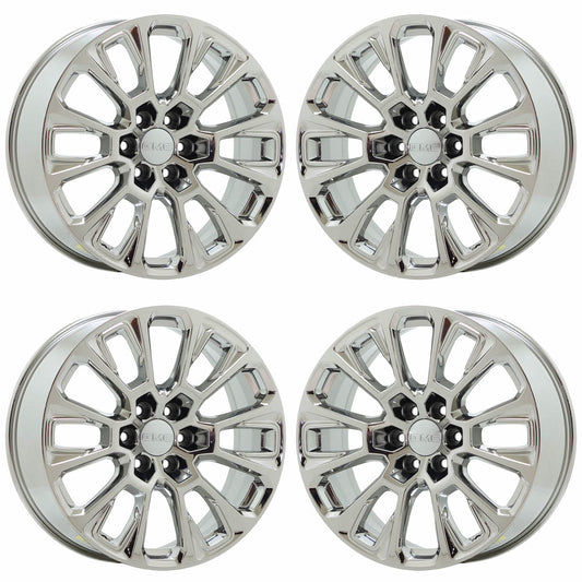 22" GMC Yukon Denali Bright Chrome wheels rim Factory OEM set 85675606 EXCHANGE