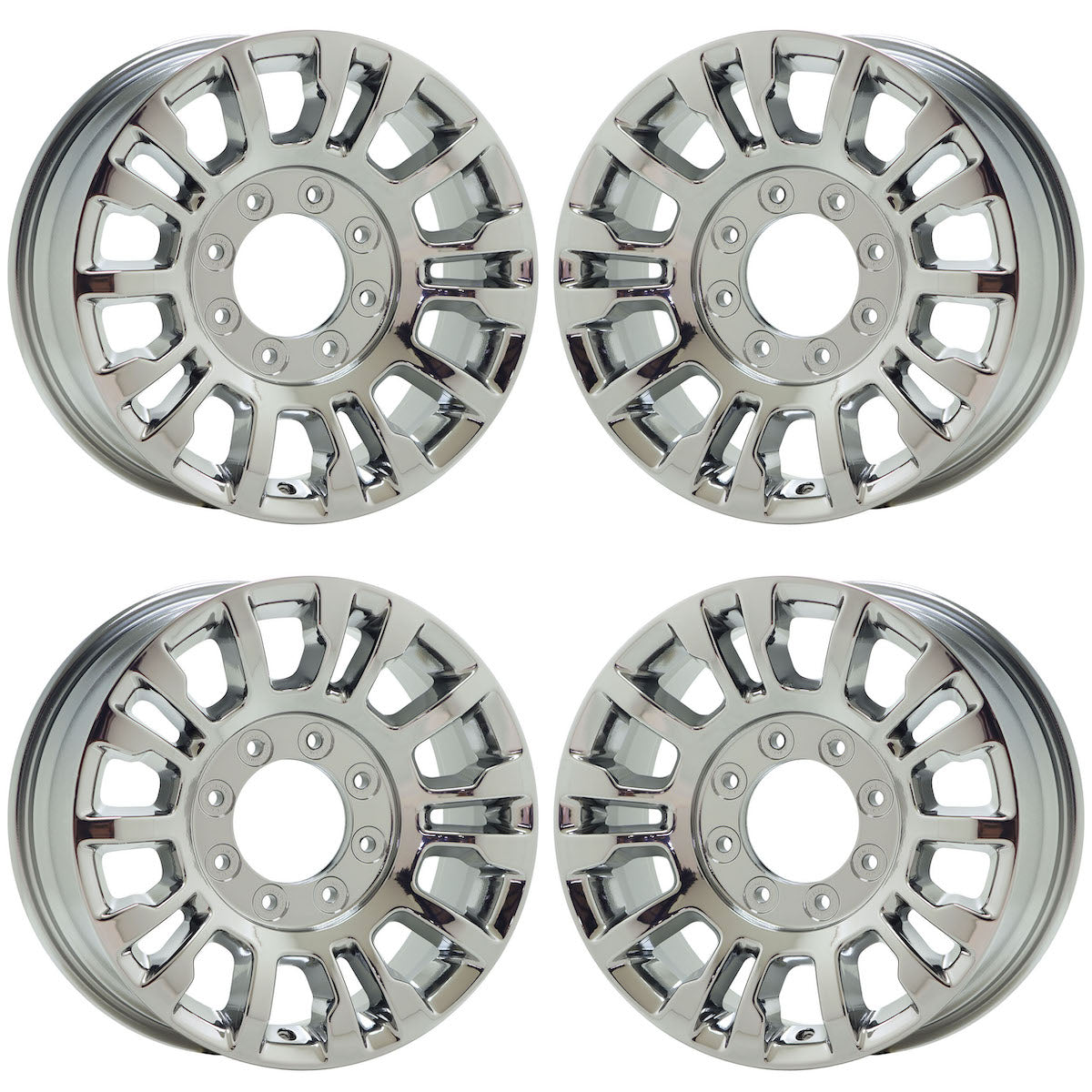 18" Ford F250 F350 SRW Bright Chrome wheels rims Factory OEM set 10290 EXCHANGE