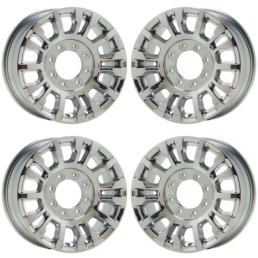 18" Ford F250 F350 SRW Bright Chrome wheels rims Factory OEM set 10290 EXCHANGE