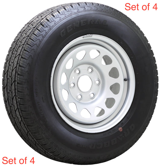 17" Chevrolet Silverado Colorado GMC Sierra Silver OEM wheels tires set 8130