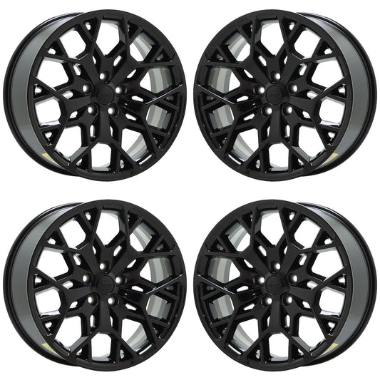 21" Jeep Grand Cherokee Gloss Black wheels rims Factory OEM set 9291 EXCHANGE