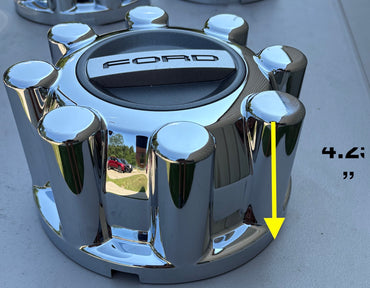 8 3/8" Ford F-250, F-350 SRW OEM Chrome REAR Center Cap HC3Z1130KDA single