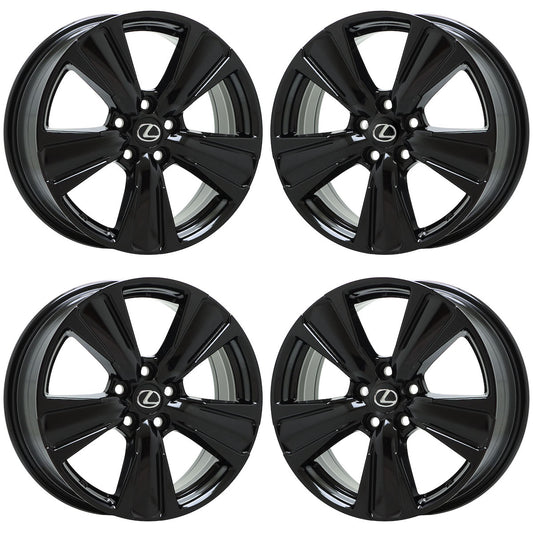 18" Lexus UX200 UX250H Gloss Black wheels rims Factory OEM set 74386 EXCHANGE