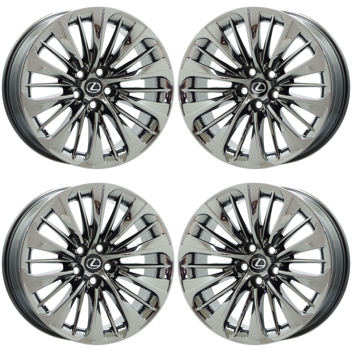 20" Lexus LS500 LS500h Hyper Chrome wheel rim OEM 74370 EXCHANGE