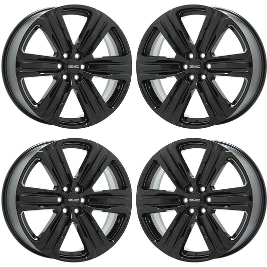 22" GMC Acadia Gloss Black wheels rims Factory GM set 84951812
