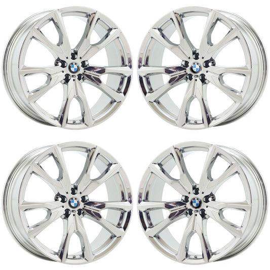 22" BMW X7 Bright Chrome PVD wheels rims Factory OEM set 4 86535 86540 EXCHANGE