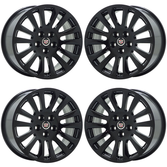 18" Cadillac CTS coupe Gloss Black wheels rims Factory OEM GM 4669 4673 EXCHANGE
