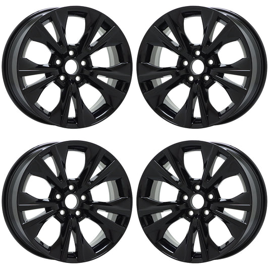 18" Toyota Highlander Gloss Black wheels rims OEM set 4 75162 EXCHANGE