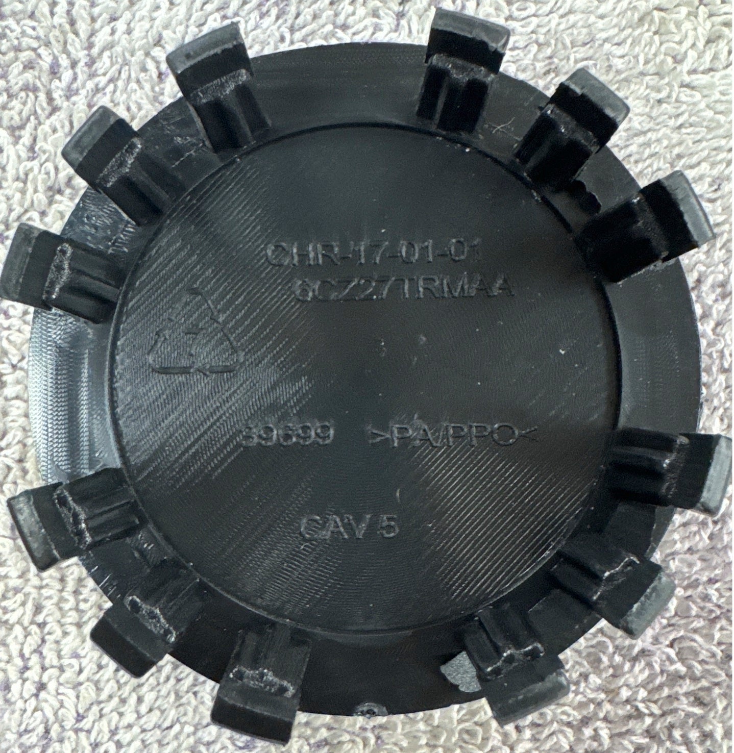 2 1/2" Dodge Caravan, Challenger, Charger Gloss Black Center Cap #6CZ27DX8AA set