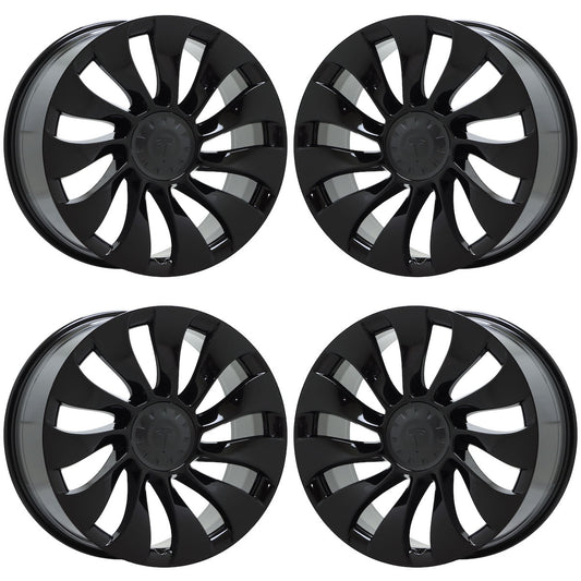21" Tesla Model Y Gloss Black wheels rims Factory OEM set 210061 210051 EXCHANGE