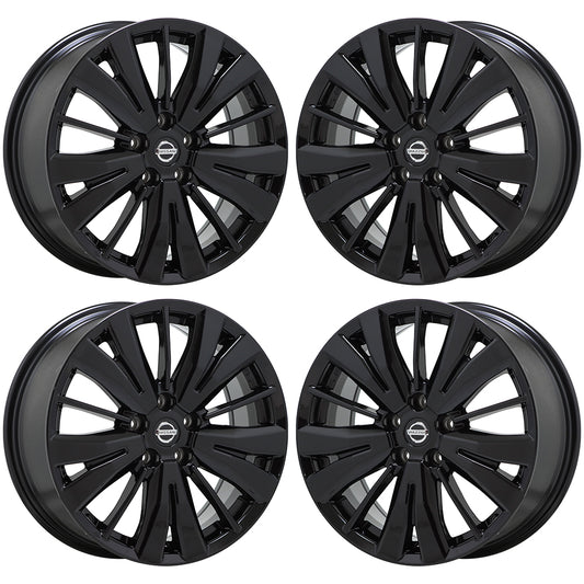 18" Nissan Pathfinder Gloss Black wheels rims Factory OEM set 4 62742 EXCHANGE