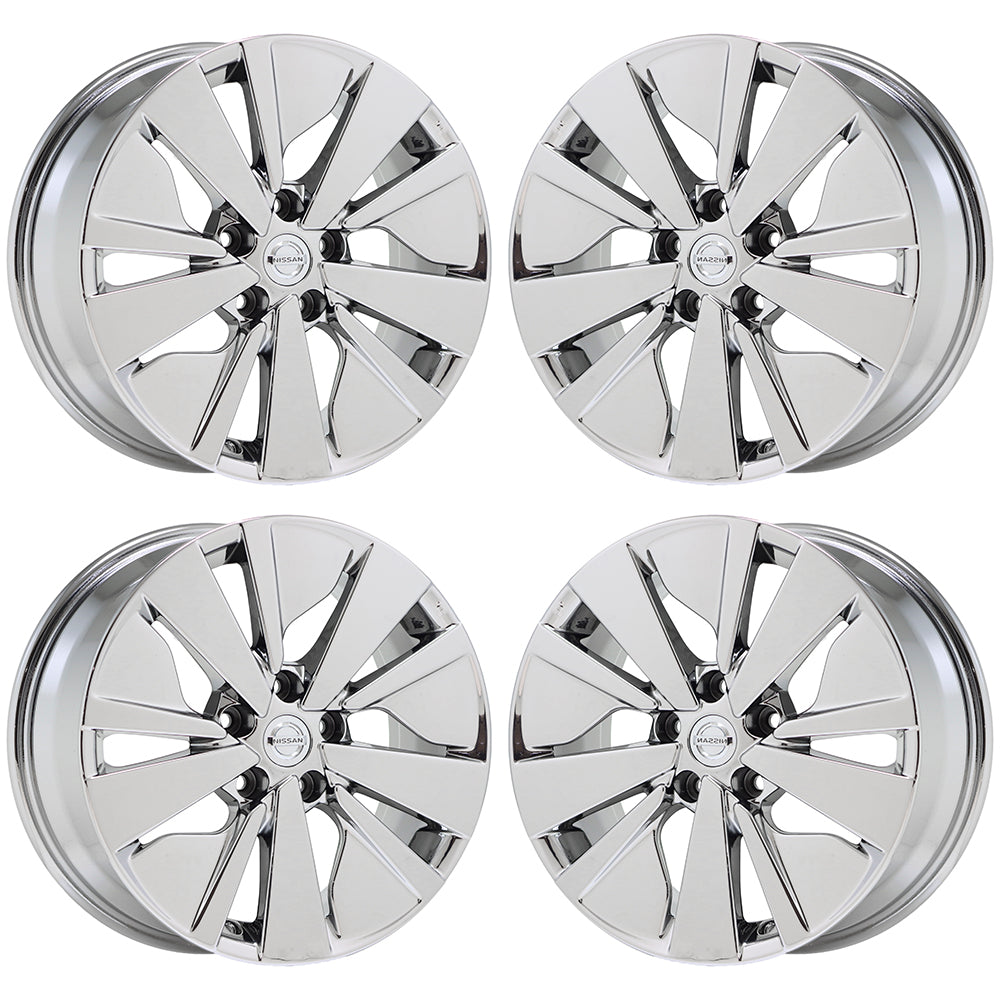 17" Nissan Altima Bright Chrome Wheels Rims Factory Original OEM Set 62784