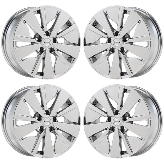 17" Nissan Altima Bright Chrome Wheels Rims Factory Original OEM Set 62784