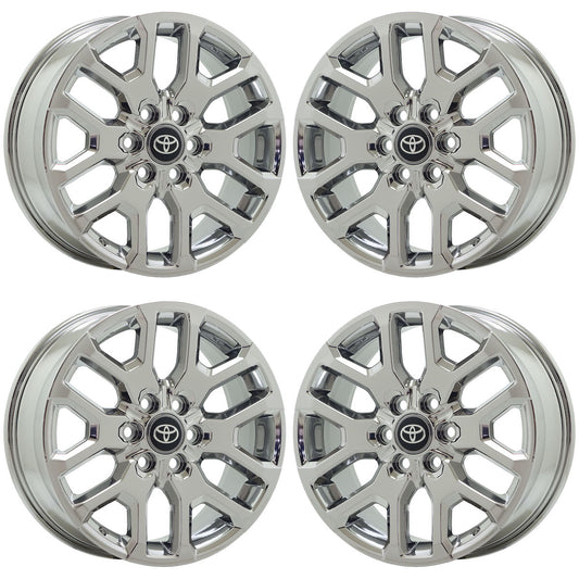 20" Toyota Sequoia Tundra PVD Chrome wheels rims Factory OEM set 75277 EXCHANGE