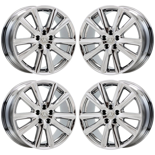 19" Lexus GS350 GS450 Bright Chrome wheel rim Factory OEM 74296 EXCHANGE