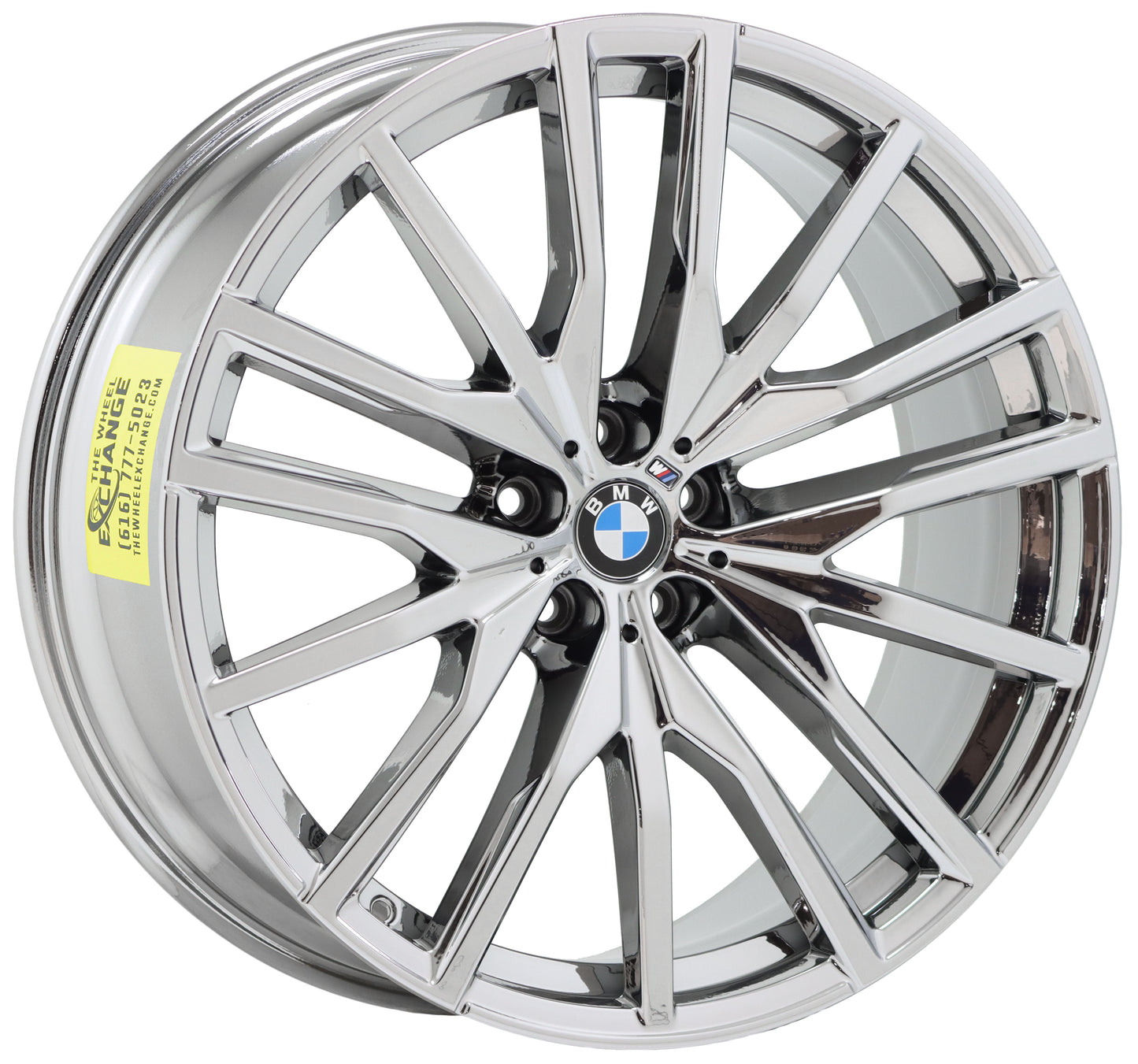 22" BMW X5 X6 X5M X7 G05 G06 742M Bright Chrome wheel OEM 86471 86474 EXCHANGE