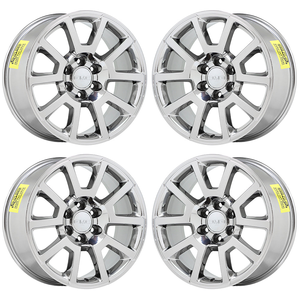 20" GMC Sierra 1500 Yukon Bright Chrome wheels rims Factory OEM set 4 5699