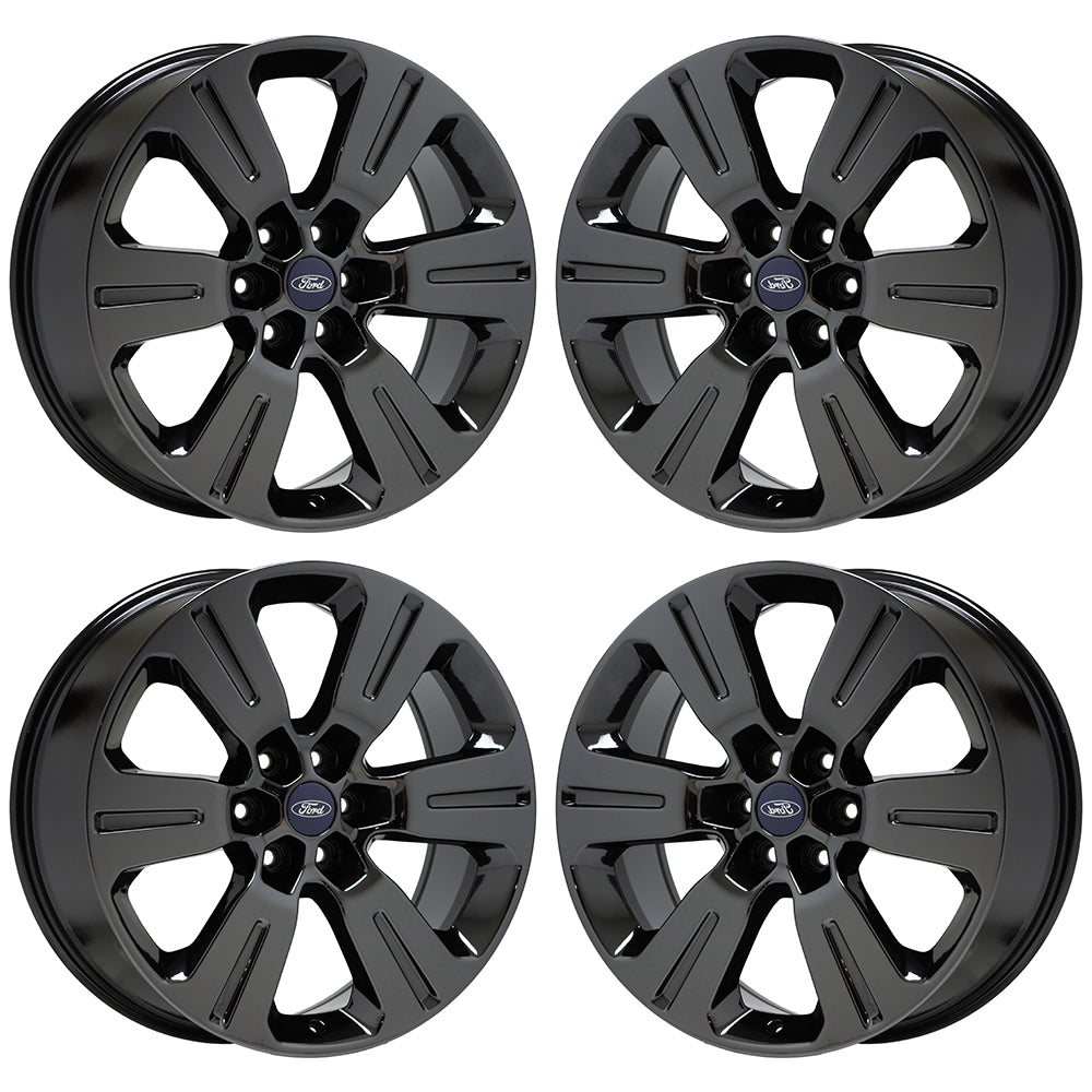 22" Ford F150 Truck Black Chrome wheels rims Factory OEM set 4 10064