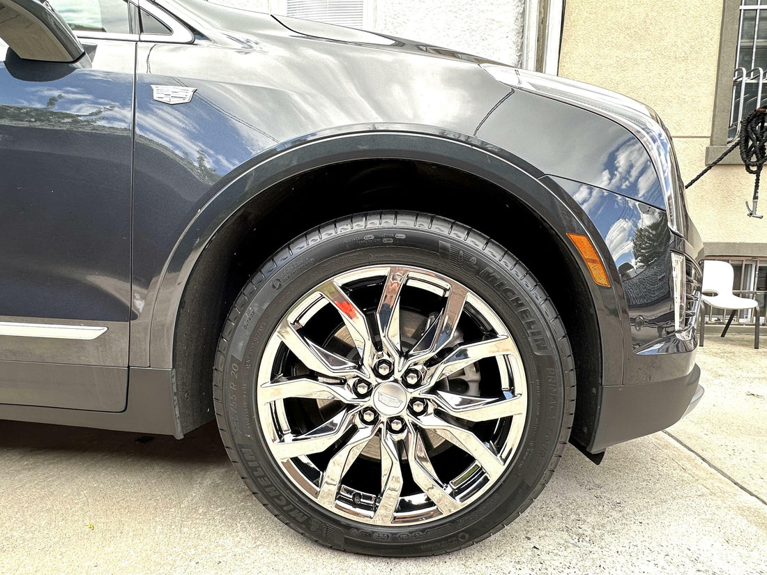 Cadillac XT6 factory-style OEM wheel refinished by The Wheel Exchange.