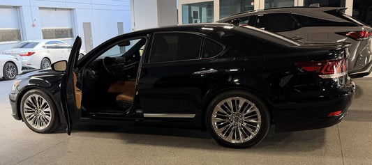 Lexus LS500 factory OEM wheel finished in brilliant mirror-like PVD Chrome.