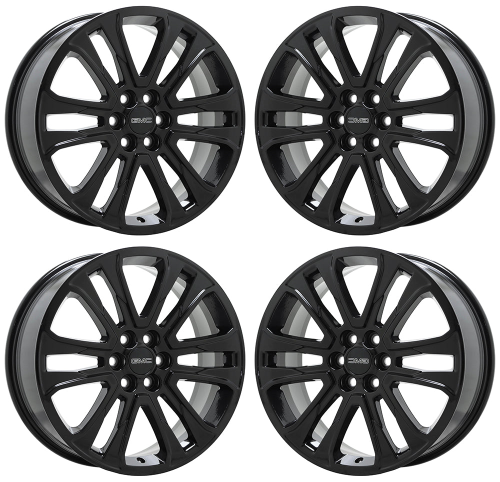 20" GMC Acadia Gloss Black wheels rims Factory Original OEM set 5800