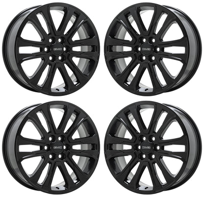 20" GMC Acadia Gloss Black wheels rims Factory Original OEM set 5800