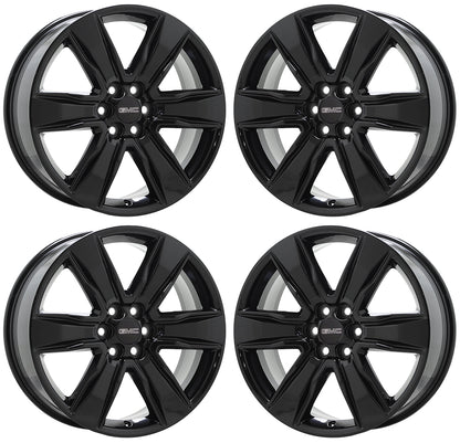 20" GMC Acadia Gloss Black wheels rims Factory Original OEM set 5799