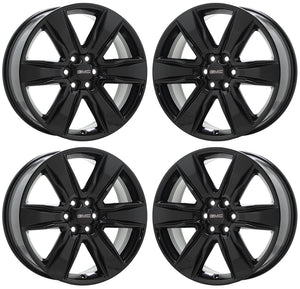 20" GMC Acadia Gloss Black wheels rims Factory Original OEM set 5799